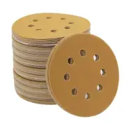5-Inch 8-Hole 220 Grit Dustless Hook & Loop Sanding Discs 100-Pack