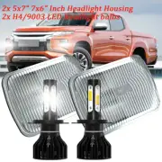 Pair LED For Mitsubishi Triton Headlights 5x7" 7x6" Inch Head Lamp High Low Beam (for: Mitsubishi)