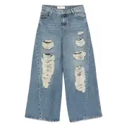 [Blumarine] Blumarine Distressed Frayed Jeans 40 IT BLUE
