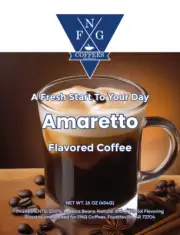 FNG Coffees- Amaretto Flavored- DECAF- Ground or Whole Bean- 16 oz