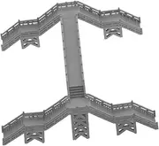 LIFKOME DIY Footbridge Model Kit Miniature Train Accessories for Railway Layouts Sand Table Decor Realistic Design for Home Office Decoration