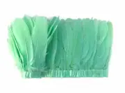 1 Yard - Aqua Green Goose Pallet Parried Feather Trim Nagoire Satinettes Supply