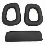 Replacement Headband Cushion pad and Ear Cushion for Logitech G35/G930/G430/F450 - Black