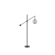 Kemi Floor Lamp Black Marble Iron Smoke Glass - KEMI FL-BKSM