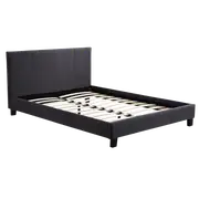 Double Linen Fabric Bed Frame Grey