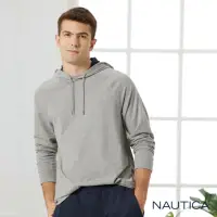 在飛比找momo購物網優惠-【NAUTICA】男裝彈性刺繡LOGO長袖帽T(灰色)