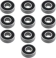 ABEC-11 Skateboard Bearings 8x22x7mm 608 2RS for Roller Skates Black 10 Pack
