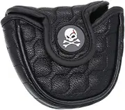 HISTAR Black Skull Mallet Putter Cover Headcover for Scotty Cameron Odyssey