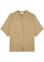 Vince Silk-satin Blouse - Tan - XL (UK16 / XL) XL (UK16 / XL)