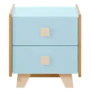 Hipster Bedside Table - Aqua