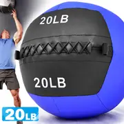 負重力20LB磅軟式藥球9KG舉重量訓練球wall ball壁球牆球沙球沙袋沙包C109-2320非彈力量健身球