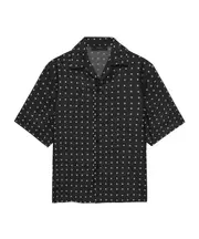 Mix and Match Ma logo-print shirt L black
