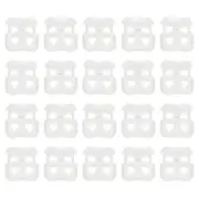 40Pcs Plastic Cord Lock Ends Toggle Spring Toggle Stopper, White