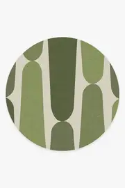 245' Round | Machine Washable Runner Rug | Kid & Pet Friendly | Indoor Rug | Millie Sage Green Rug | Ruggable