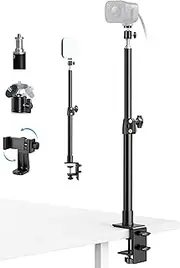 AceTaken Webcam Holder with Table Clamp Compatible with Logitech StreamCam C920x Brio C922x C930e C925e C615 Webcams and Lights