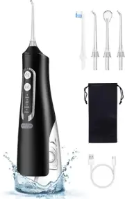 Water Dental Flosser Brush for Cleaning for Home Travel - 300ML Portable and Rec