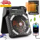 Solar-Powered Camping Fan & LED Lantern – 10400mAh Rechargeable
