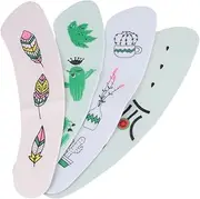 UTHCLO 4Pcs Disposable Plush Toilet Seat Cushion Mat Cold Closestool Cover Watermelon Vase Cactus Soft Adhesive Toilet Pads for Comfort and Warmth
