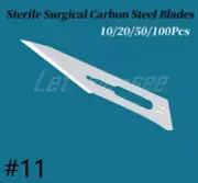 Sterile Surgical Carbon Steel Blades Scalpel Handle Dental Instrument #11