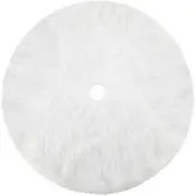 Christmas Tree Plush Skirt Holiday Tree Ornaments Round Snow White Xmas Tree Skirt Mat Base Cover 31Inch/78CM