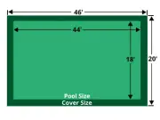 Meyco 18 x 44 Rectangle MeycoLite Mesh Green Safety Pool Cover - MCQS1844ML