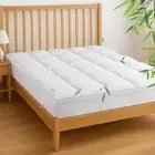 1000GSM Bamboo Mattress Topper King Single – 5Cm Thick Pillowtop Underlay, Hotel