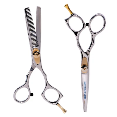 Ninja 5-1/2" Swordsman Cutting and Thinning Lefty Shears Duo Set