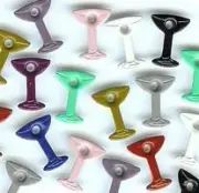 Mixed Cocktail Glass Eyelets, 26 ct, 5/8"