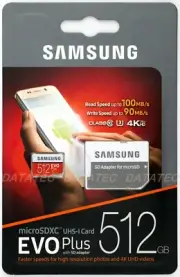 SAMSUNG EVO Plus microSD 512GB SDXC Memory Card Dash Action U3 GoPro Phone 100Ms