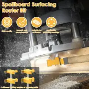 4Pcs 1/4inch Shank CNC Spoilboard Surfacing Router Bit Set 4-Wing Slab ❉