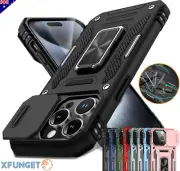 For iPhone 16 16e 15 14 13 12 11 Pro Max Plus Case Armor Shockproof Ring Cover