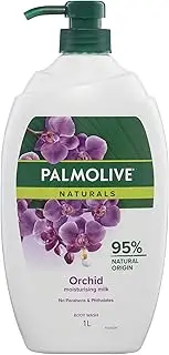 Palmolive Naturals Body Wash 1L, Orchid with Moisturizing Milk, Soap Free Shower Gel, No Parabens Phthalates or Alcohol
