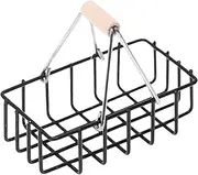 Adorable Miniature Food Bread Basket, Fruit Vegetable Picnic Alloy Small Basket with Handles, Tiny Basket for Crafts Decor, Landscape Photography Props, Scene Ornament for Wedding Favors Crafts Decor