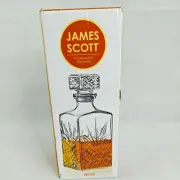 James Scott Crystal Decanter Luxury Elegant Drink Whiskey Bourbon Wine Scotch