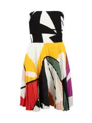 Abstract Pleated Mini Dress