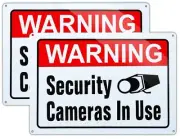 Large Warning Video Surveillance in Use Sign,Security Cameras in use Sign,Lar...