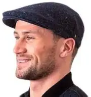 [Hatman of Ireland] Authentic Tweed Flat Cap 100% Irish Wool Handmade Ireland Men Casquette Navy Green Charcoal