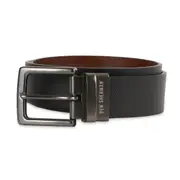 Ben Sherman Reversible Casual Leather Belt Men's Accessory Black/Tan