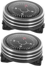 INOOMP 2pcs Removable Watch Compass Mini Pocket Compass Portable Small Compass Boat Compass Metal Compass Camping Accessory Pocket Watch Compass Automobile Compass Black Aluminum Alloy