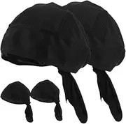 Anneome 4pcs Bicycle Hat Motorcycle Accessories Bicycle Accessories Motorcycle Helmets for Men Running Hat Bike Accessories Head Wrap Summer Hat for Sports Athletic Hat Black Polyester