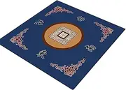 Mahjong Anti-Slip Table Mat 32x32'' - Noise Reduction, Soft & Wear-Resistant for Poker, Card, Board & Tile Games - Blue