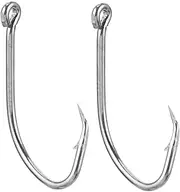 100Pcs Circle Fishing Hooks Carbon Steel Octopus Beak Hooks for Saltwater Freshwater Fishing High Strength Corrosion Resistance for Rivers Reservoirs Streams