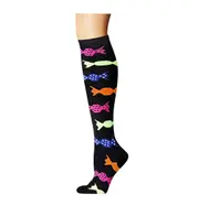 2 Pairs Women Men Unisex Compression Socks Medical Nursing Travel Cycling Athletic Sports Sock