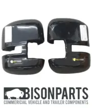 +FITS MAN TGE HARDENED PLASTIC BLACK MIRROR GUARDS SET RH & LH PAIR BP116-721