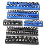 Magnetic Socket Organizer Set 6PCS Socket Holder Holds 150 Pieces 1/4", 3/8",