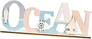 ABOOFAN Wooden Mediterranean Style Ocean Sign Decor Letter Craftsmanship Home Decor