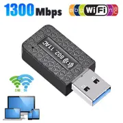 5Ghz WiFi Adapter USB 3.0 Antenna Ethernet Dongle 1300M Receiver Network Card