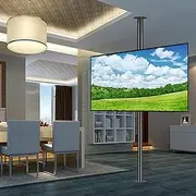 Electric TV Mount, Adjustable Tilt TV Mount, 360 Degree Rotating Frame Floor Stand, VESA Within 600x400mm, Up to 45.5kg/100.3lbs(Lifting 595-850mm)