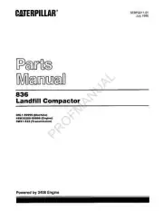 Caterpillar Cat 836 Landfill Compactor Parts Catalog Manual SEBP2211