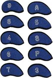 Golf Club Heads Covers, 10 PCS Golf Iron Covers Set, Cover Club Protective Heads Covers with Numbers for Protecting Golf Club Heads